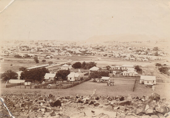View from Buckland&rsquo;s Hill looking towards the centre of town