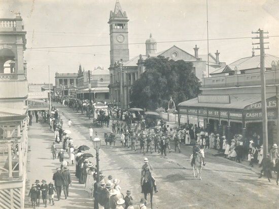 Parade in Gill St c1900