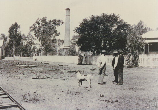 Residence &amp; Chimney at Pumping Station