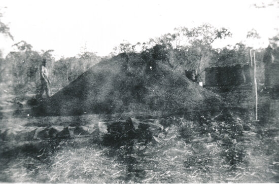 Completed Charcoal kiln at Merinda after burning