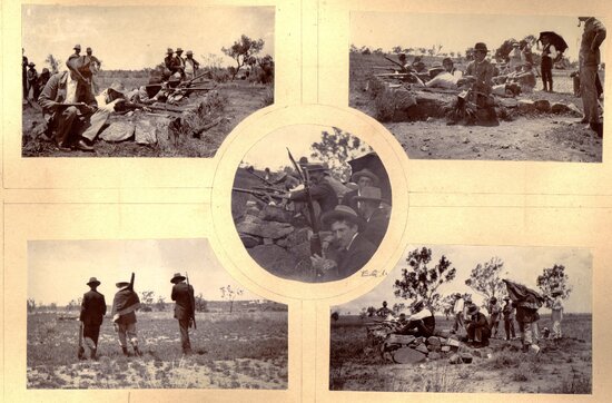 Men rifle shooting, including Edward G Ineson
