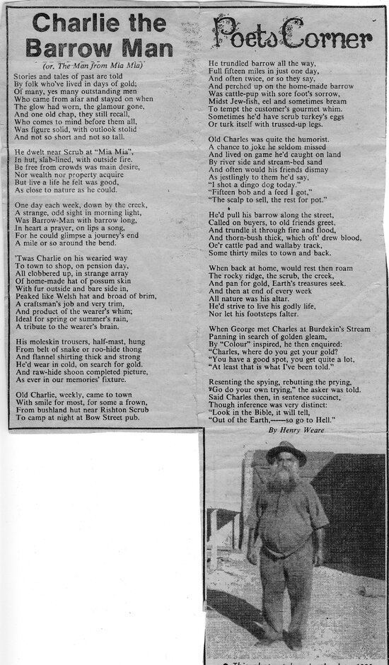 Charlie the Barrowman - poem by Henry Weare