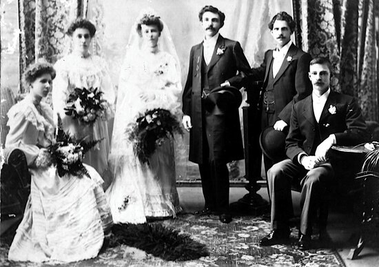 Wedding party - possibly George Hosking