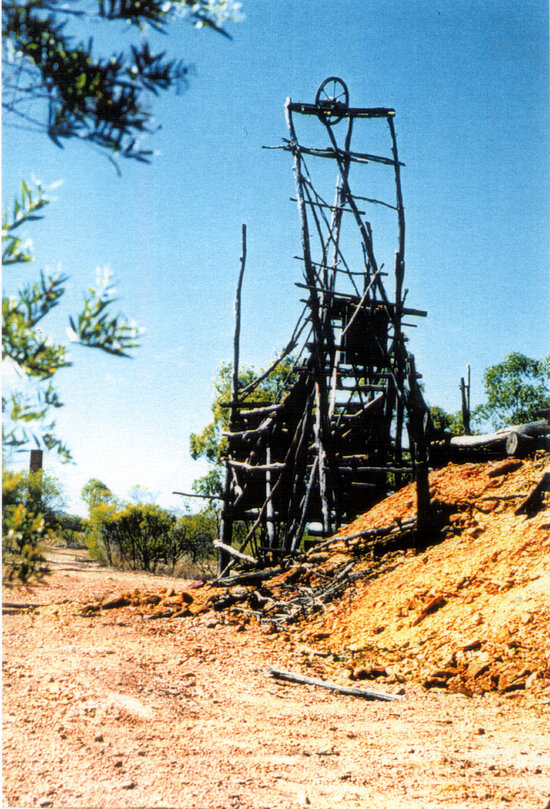 Liontown remains of pit head 1980
