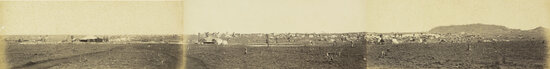 View across Charters Towers from Showground Hill panorama