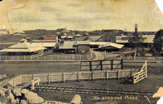 View of Ravenswood Mines and Railway Line, 1909