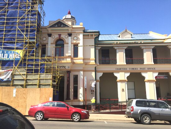 Post Office Showing Scaffolding Being Used to Refurbish the Clock Tower and Roof, 2019