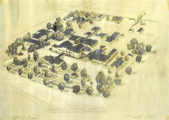 Aerial Plan of Hospital Showing Proposed Alterations, 1946