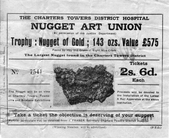 The Charters Towers District Hospital Nugget Art Union (Prince of Wales Nugget)