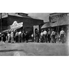 Crowd gathered in Gill Street after the Explosion and Fire in Courthouse Chambers Building