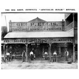 Geo (George) P Ellis Wholesale and Retail Tobacconist, Bookseller, Gill Street Charters Towers