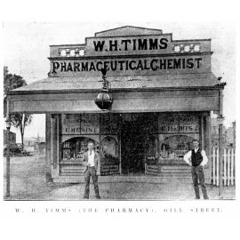 W H Timms Pharmecutical Chemist, Gill Street Charters Towers, 1891