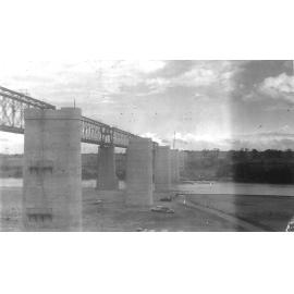 Pylons for new rail bridge over Burdekin River, Macrossan