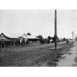 Procession at Prairie looking West to East