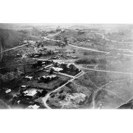 Aerial view of Paull Street looking west