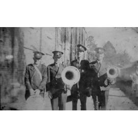 Group of Charters Towers bandsmen in Toowoomba