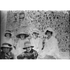 Group of Young Women at the Base of the Chimney on Towers Hill
