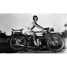 Young Woman on a Motor Cycle
