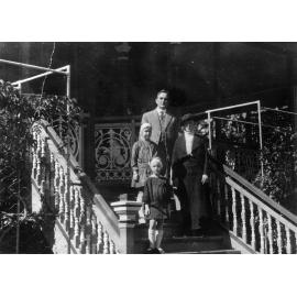 Alfred Daking Smith and Family on steps at Aldeburgh House