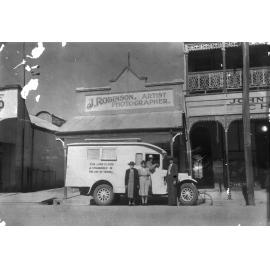 Religious Touring Van Outside John Robinson’s photographic Studio, Gill Street