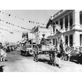 Procession in Mosman Street 1960’s with float for ‘Big’ Tom Moon