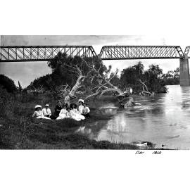 Group of People at Burdekin River Near the Macrossan Rail Bridge, December 1910