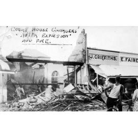 Courthouse Chambers, Gill Street, after fire and explosion