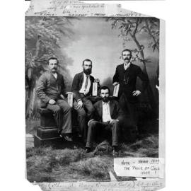 F Finch, SH Ineson, T Pascoe & A McCallum Holding Bars of Gold, 1888