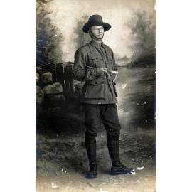 Soldier carrying riding crop in WW1 Portrait