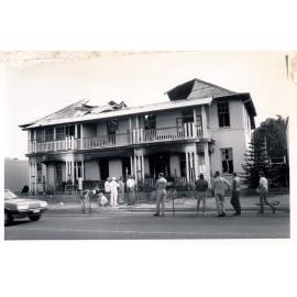 Police Station, Gill Street, after fire, 1988