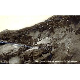 Anzac Beach showing hospital in foreground