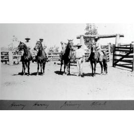 Bassingthwaighte Brown Album - four Aboriginal station hands with horses