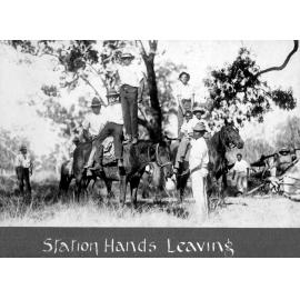 Station Hands Leaving the Inaugural Fletcher Vale Races, 1921