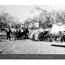 Group taken before leaving the Inaugural Fletcher Vale Races, 1921