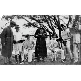 Group of Men in Costumes, Hughenden, 1917