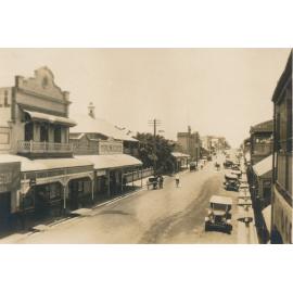 Gill Street view 1920’s showing Toll’s Building, Police Station, Samuel Allen's Building, up to Church st