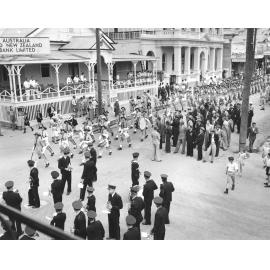 Veterans Preparing to March Off, ANZAC Day Gill Street, 1956