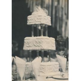 Cake On Display at Debutante Ball, Theatre Royal, 1945