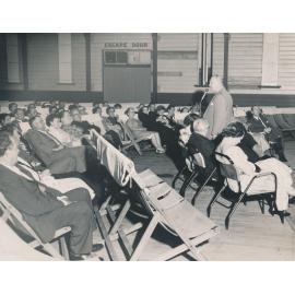 Paul Wherry, Mayor, Addressing a Crowd at the Theatre Royal