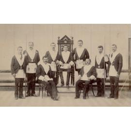 Masonic Lodge Members in full regalia