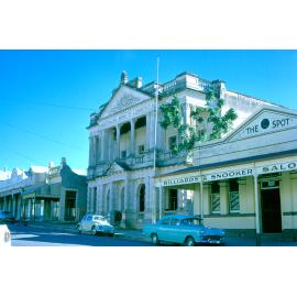 The Spot Billiard Saloon and Australian Bank of Commerce and Lyalls Jewellers shop Mosman, Street June 1965