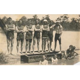 Group of Swimmers at the River