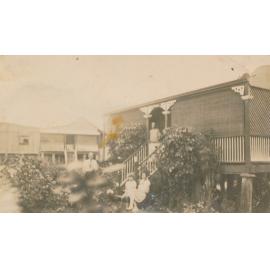 Robinson Family at Front of Accrington House, York Street
