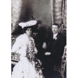 Ellen Maude (Nellie) Lampan wedding portrait