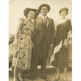 Polly Teasdale, Jack Orme and Gladys Orme at the Races in the early 1950s
