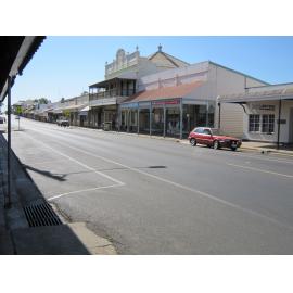 Footpath View of Gill Street Outside White Horse Tavern Looking East