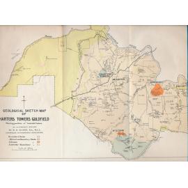 404 Geological sketch map of Charters Towers goldfields showing outside mines