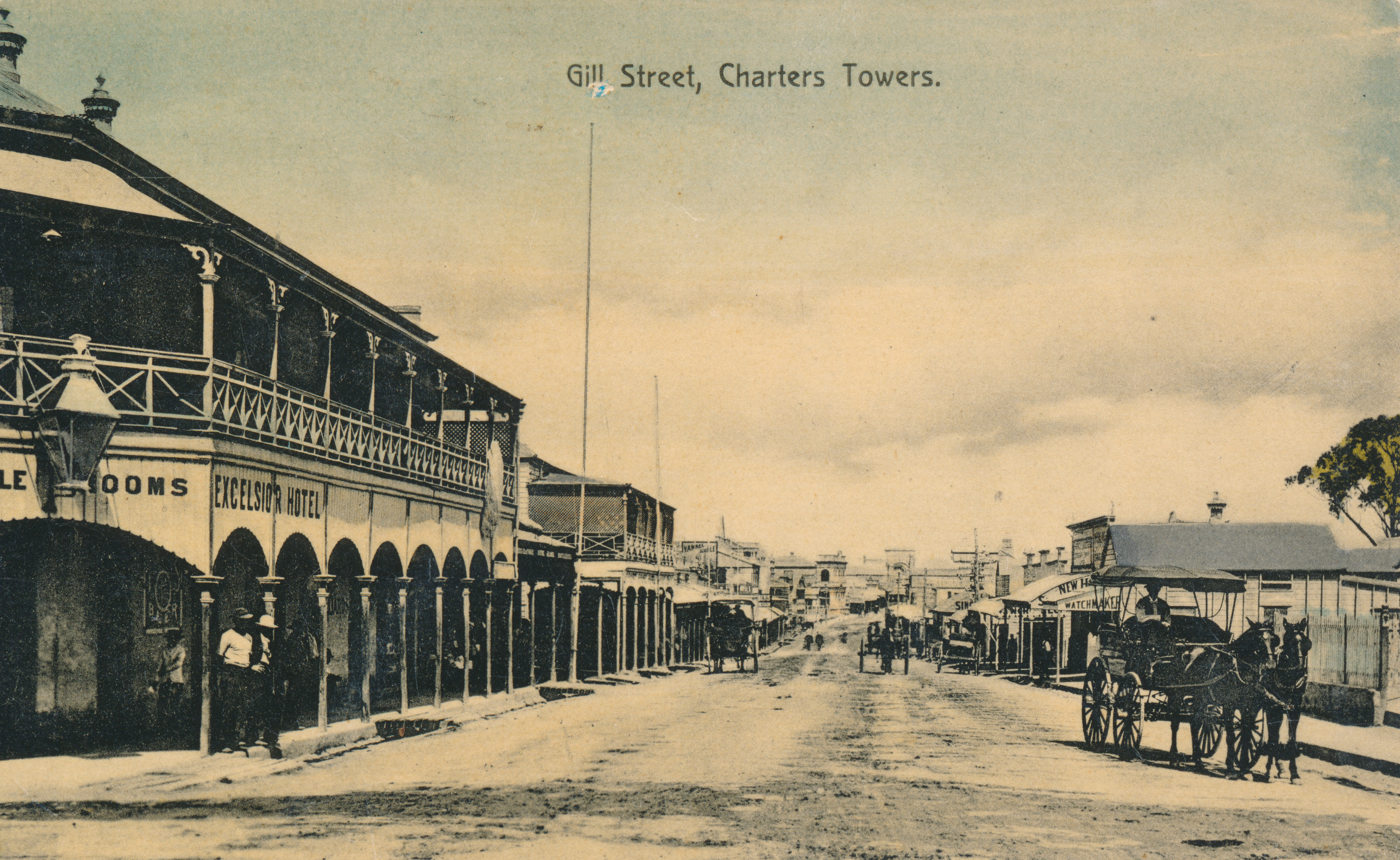 Gill Street at the Intersection of Church Street, Looking West