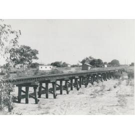Old timber Homestead Creek Railway Bridge before replacement