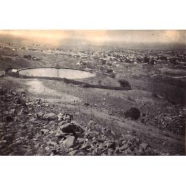 View over water reservoir, Towers Hill 1940s